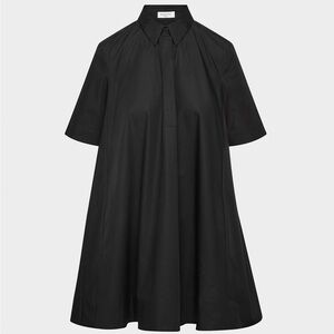 Aritzia Babaton Resolute Collared Polo short sleeve minidress black cotton M